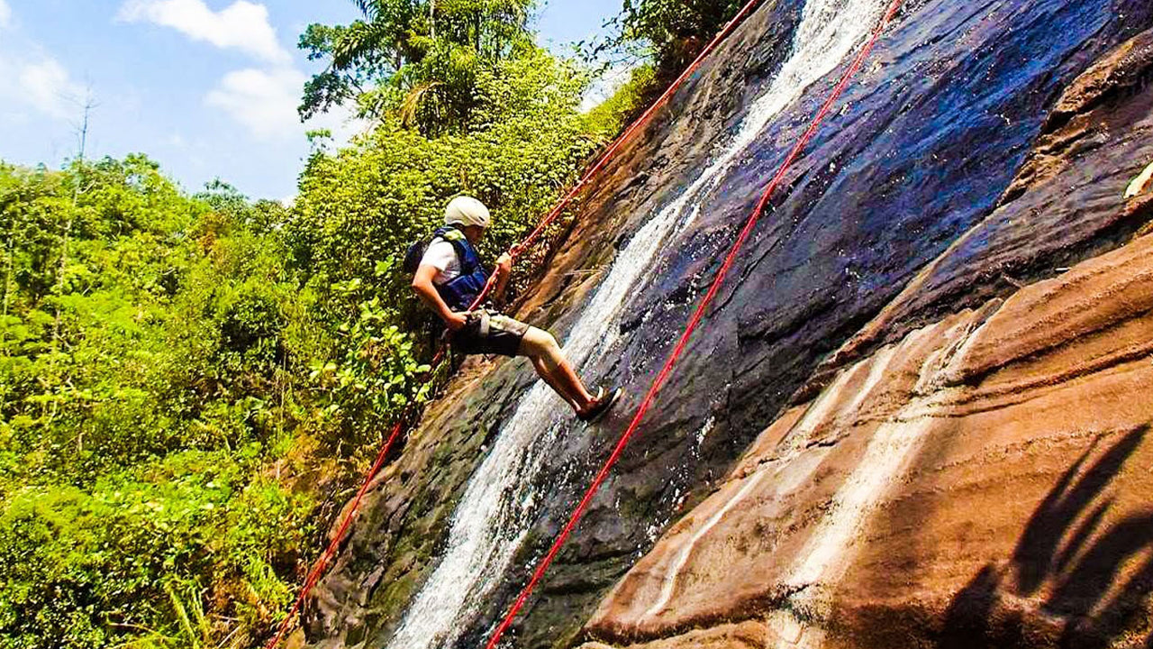 Abseiling from Ella