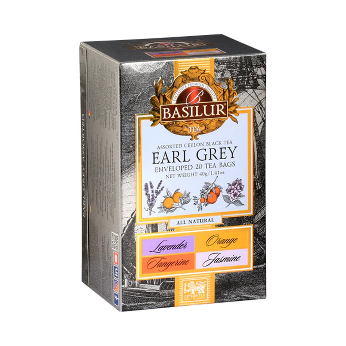 Basilur Earl Grey Collection (40g) 20 torebek herbaty