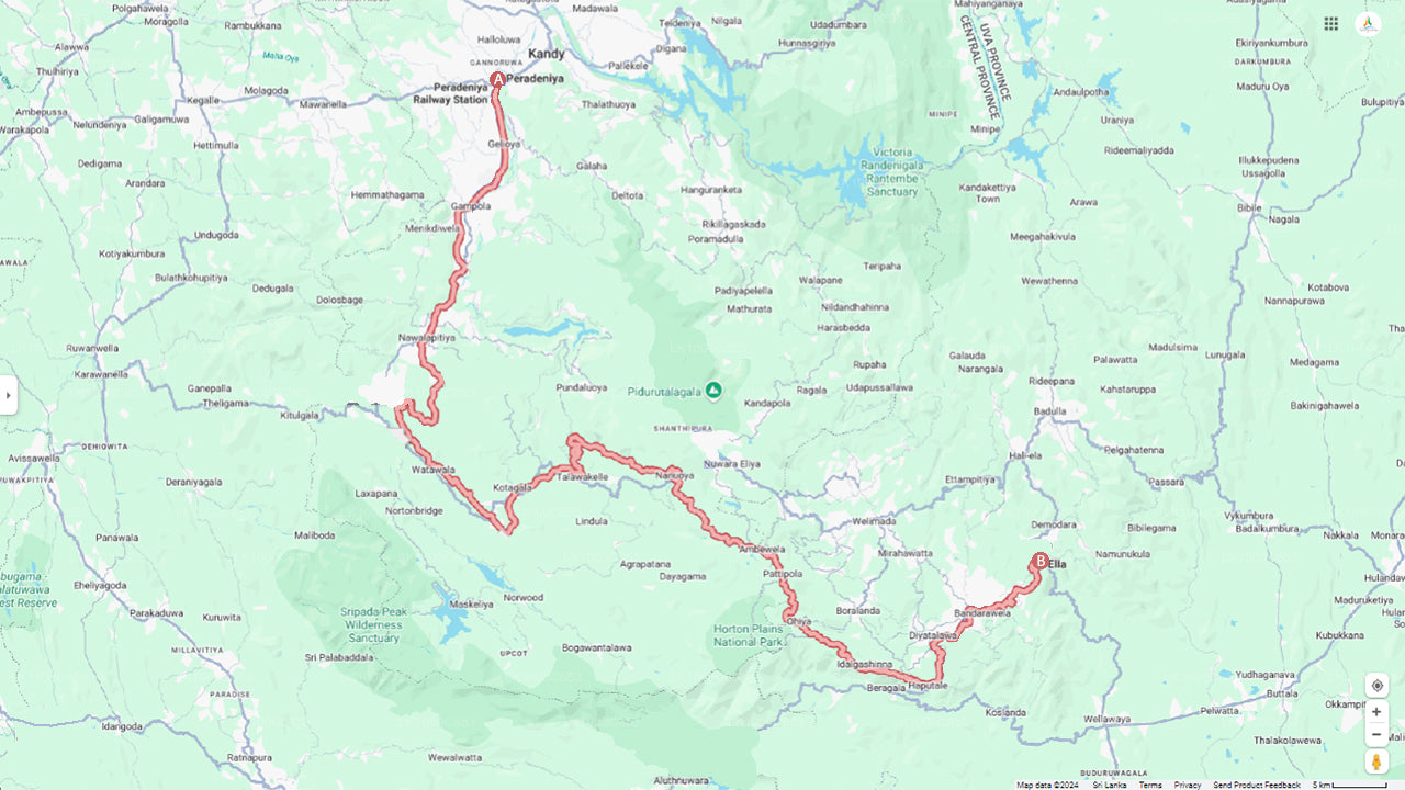 Peradeniya do Ella przejazd pociągiem (pociąg nr: 1001 „Denuwara Menike”)