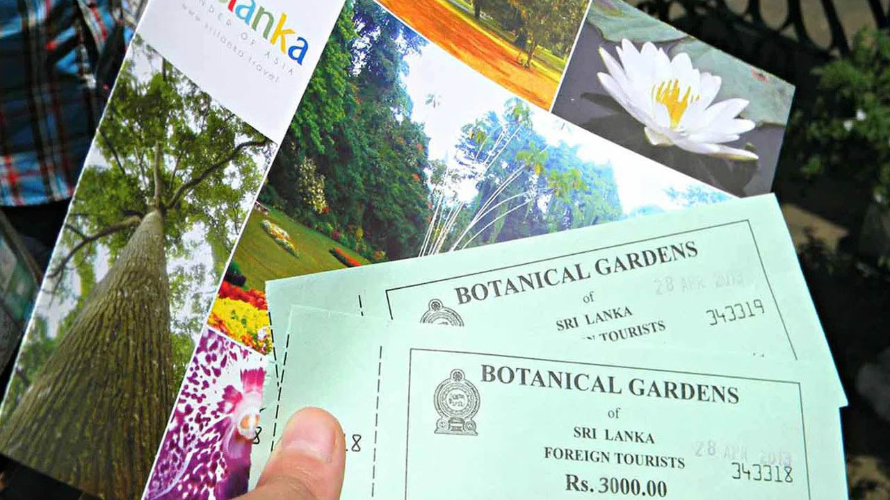 Bilety wstępu do ogrodu botanicznego Peradeniya