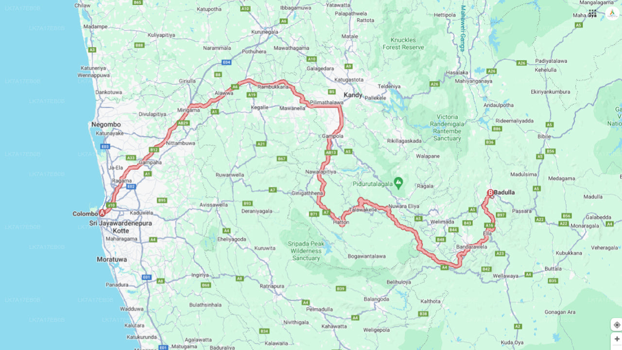 Przejazd pociągiem z Kolombo do Badulla (Pociąg nr: 1005 „Podi Menike”)