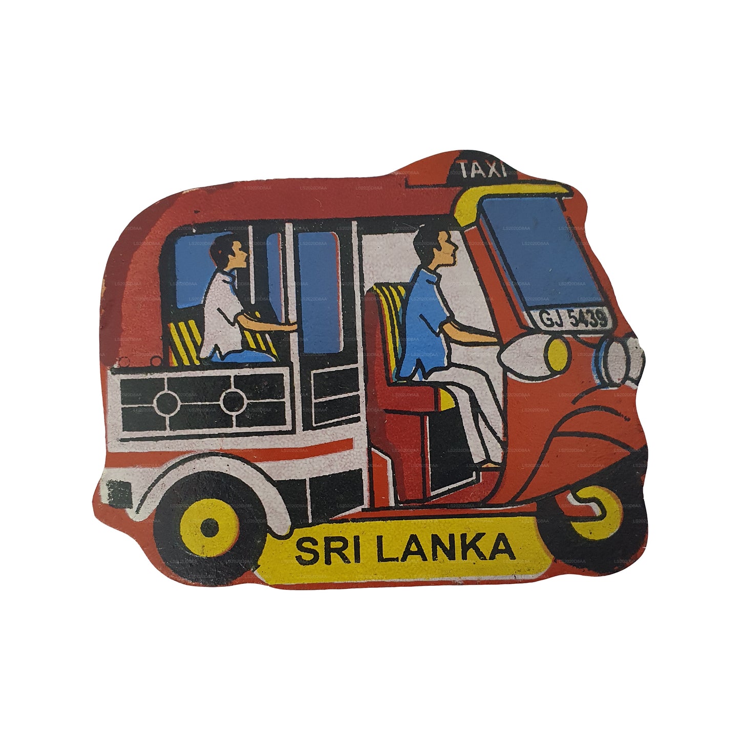 Magnes na lodówkę Sri Lankan Red Tuk Tuk