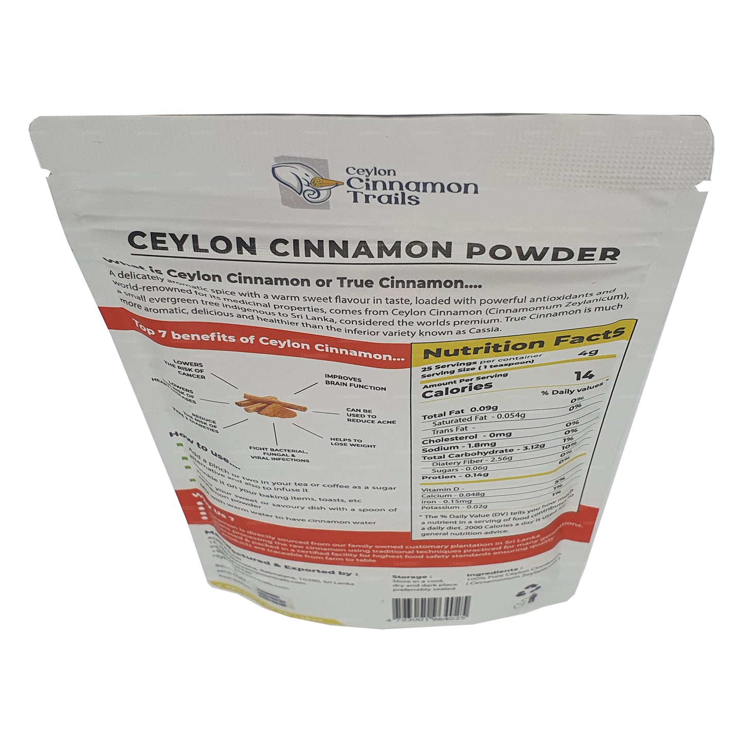 Ceylon Cinnamon Trails Cynamon w proszku (100g)