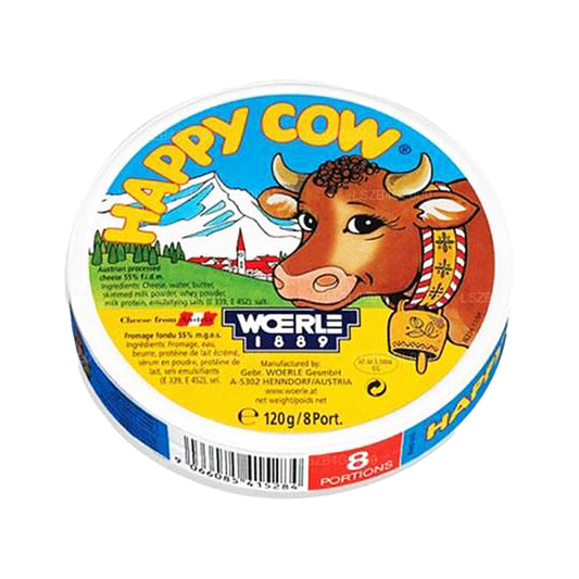 Porcja okrągłe pudełko Happy Cow Cheese (120g)