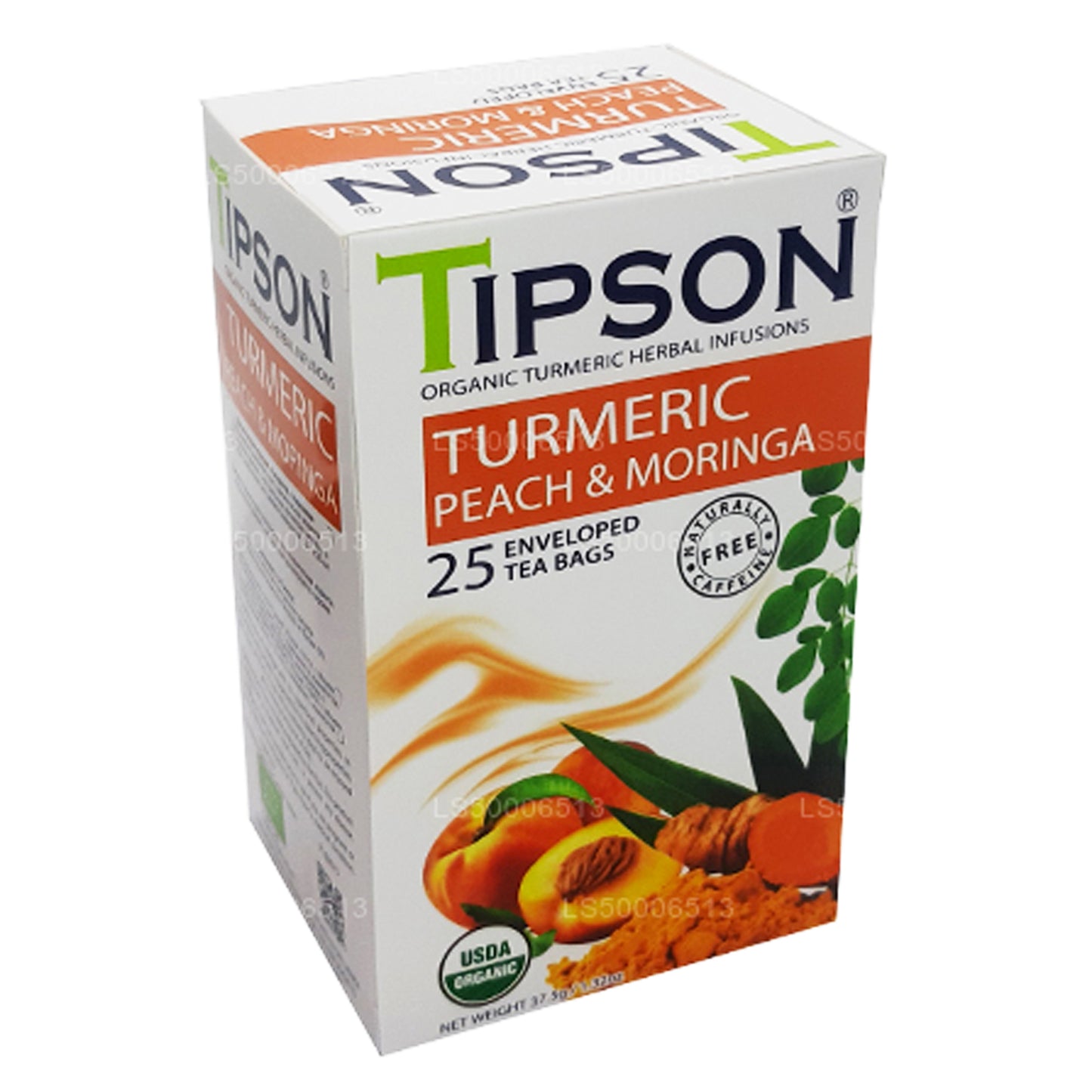 Tipson Herbata Organiczna Kurkuma Brzoskwinia i Moringa (37.5g)