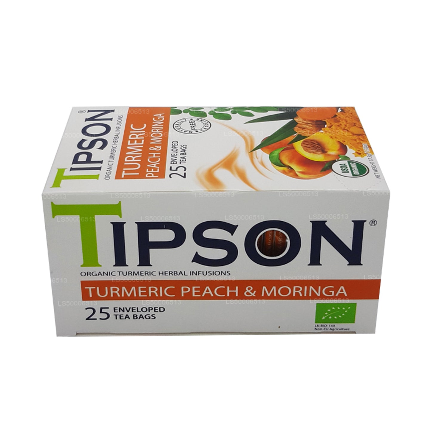 Tipson Herbata Organiczna Kurkuma Brzoskwinia i Moringa (37.5g)