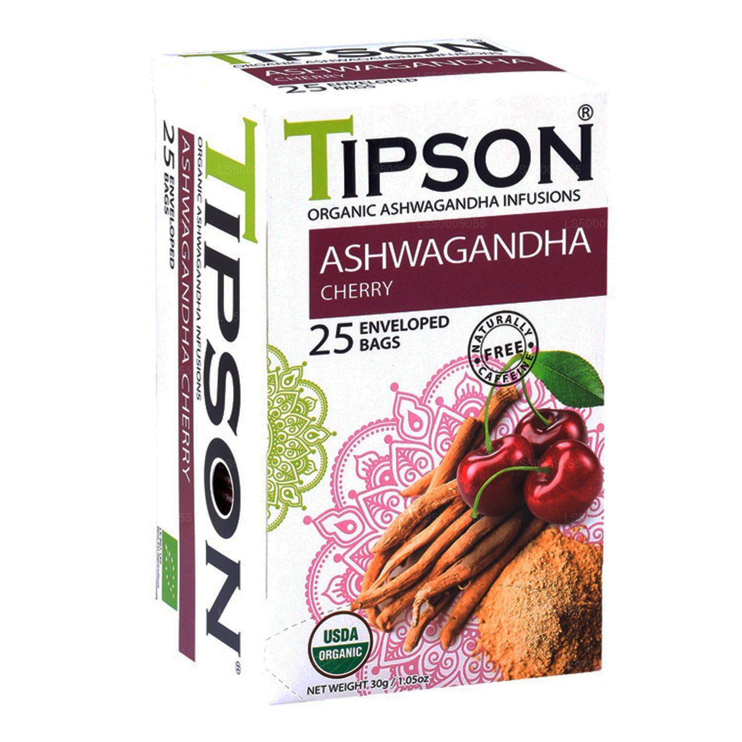 Tipson Herbata Organiczna Ashwagandha z wiśniami (30g)