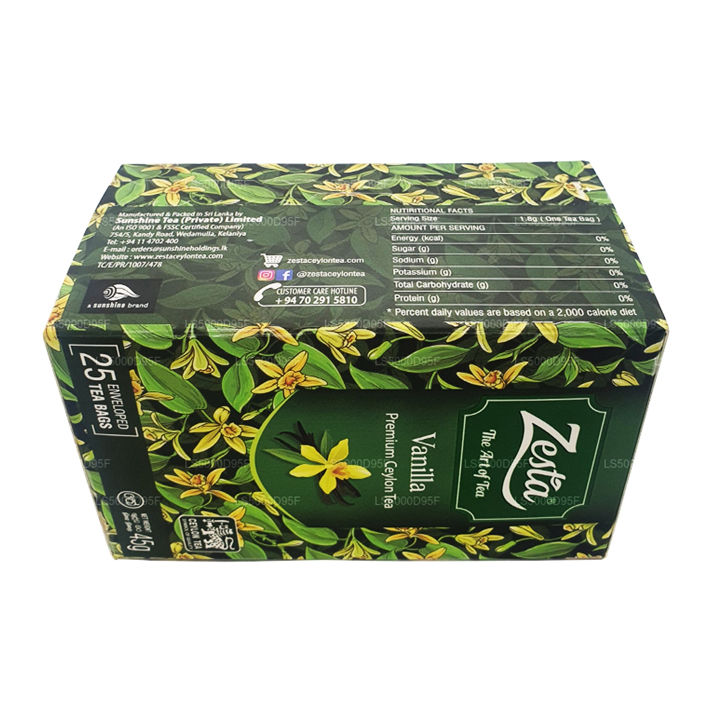 Zasta Waniliowa Herbata czarna (45g) 25 torebek