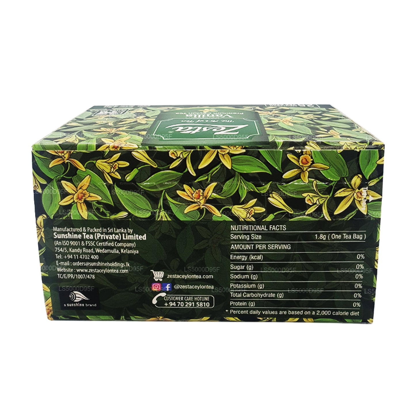 Zasta Waniliowa Herbata czarna (45g) 25 torebek