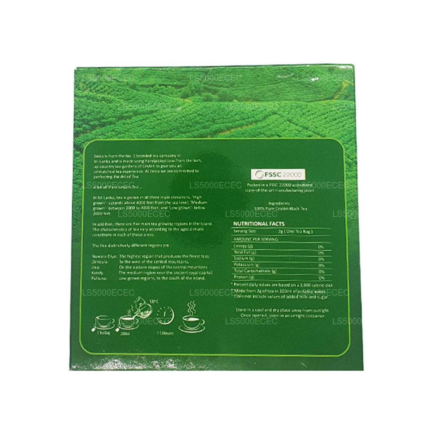 Zesta Real Ceylon Tea (200g) 100 torebek herbaty