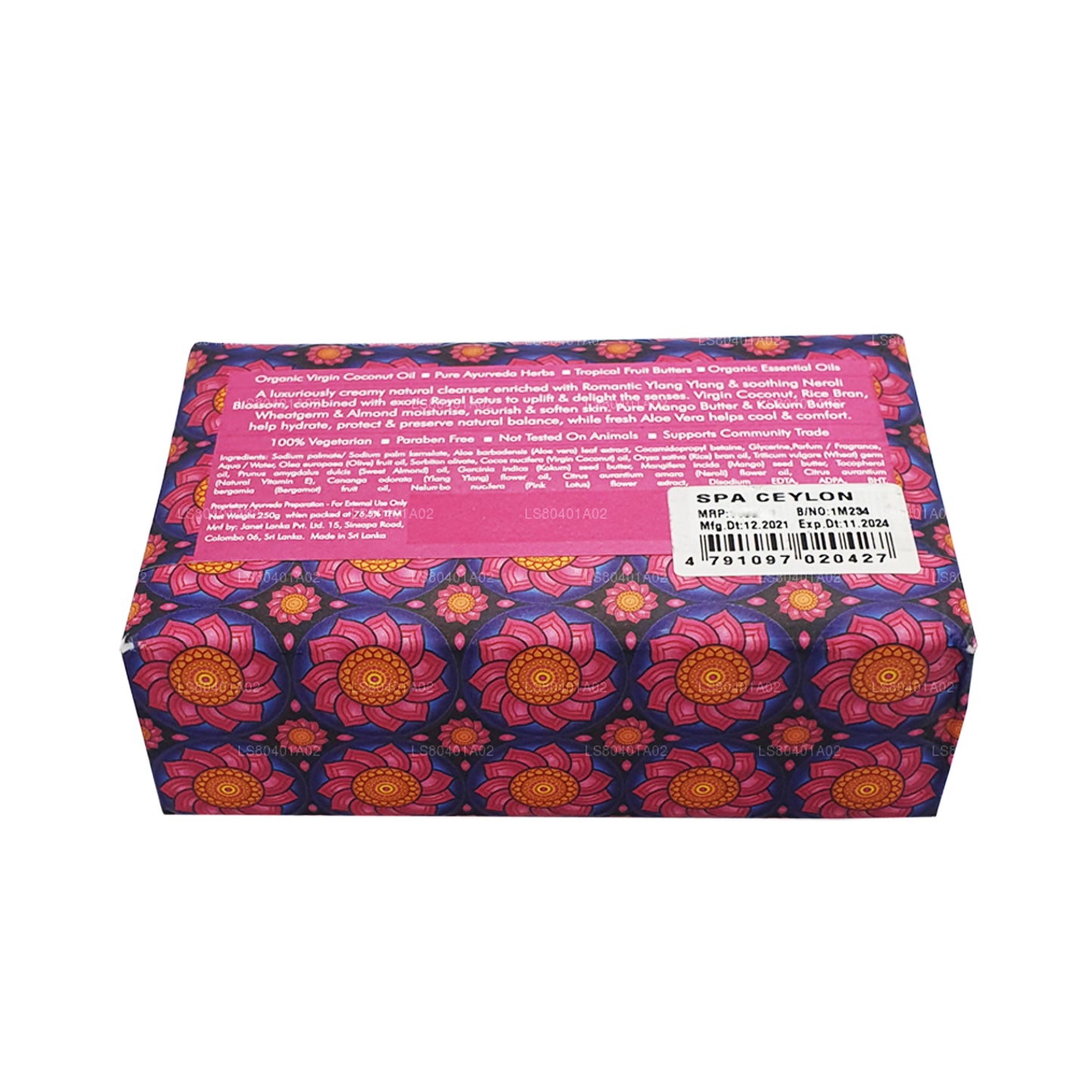 Spa Ceylon Pink Lotus Migdałowe Mydło Luksusowe (250g)