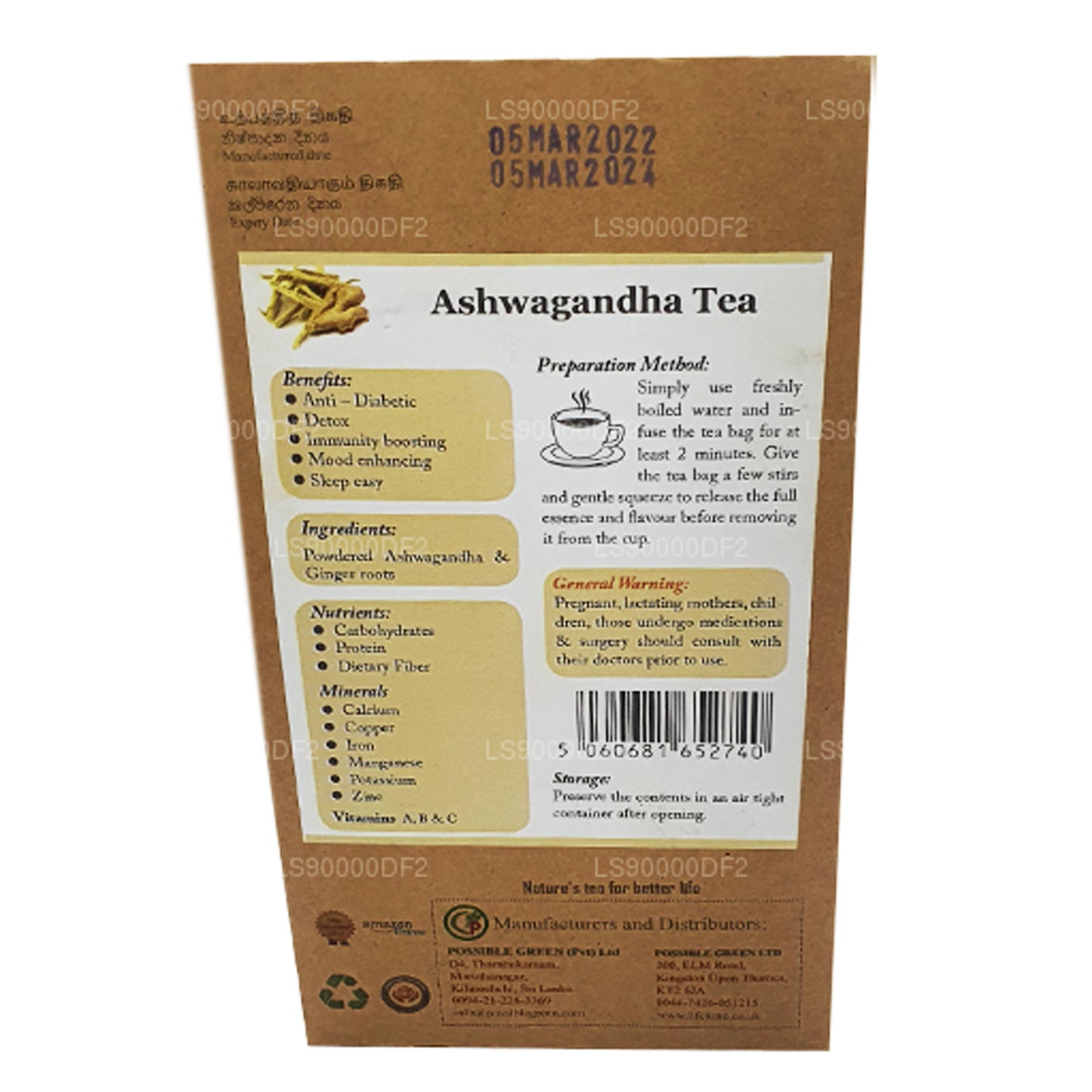 Lifetone Ashwagandha Herbata (40g)