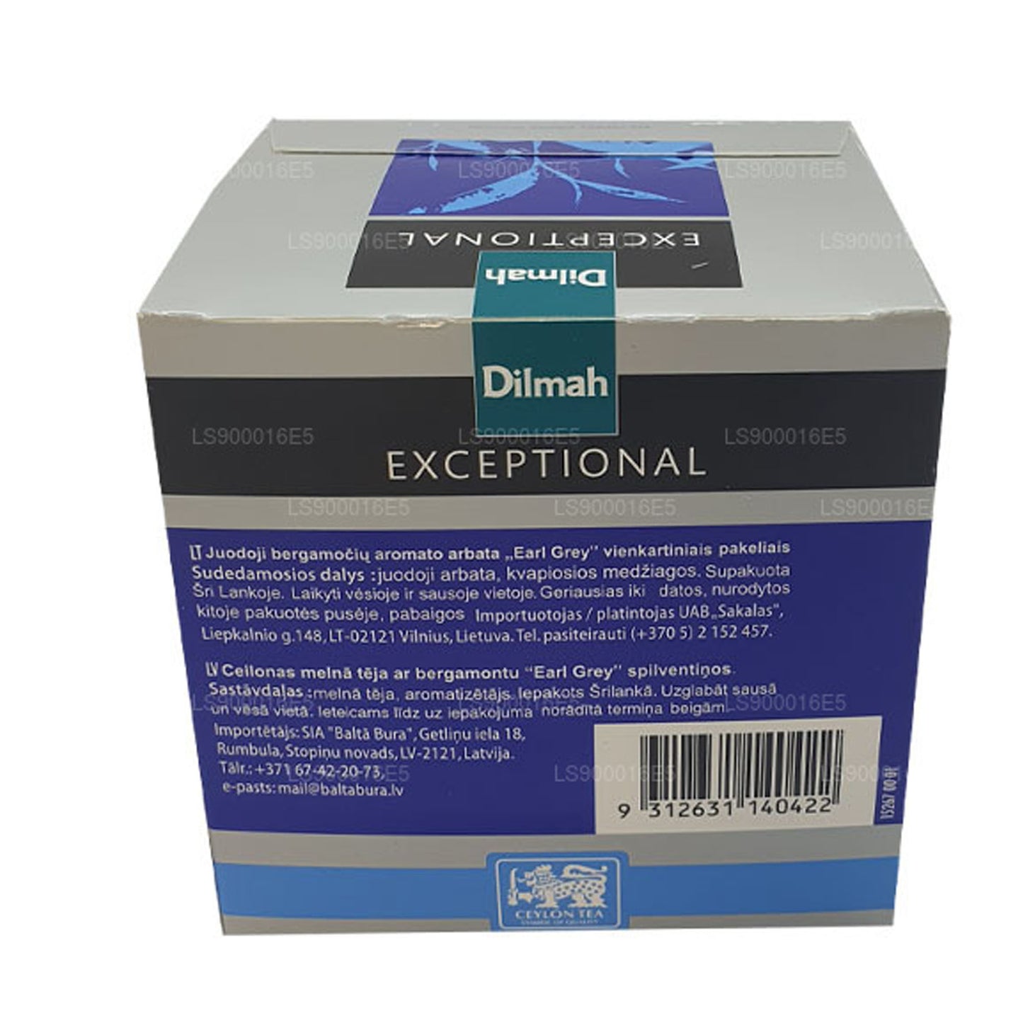 Dilmah Exceptional Elegant Earl Grey Prawdziwa herbata liściasta (40g) 20 torebek