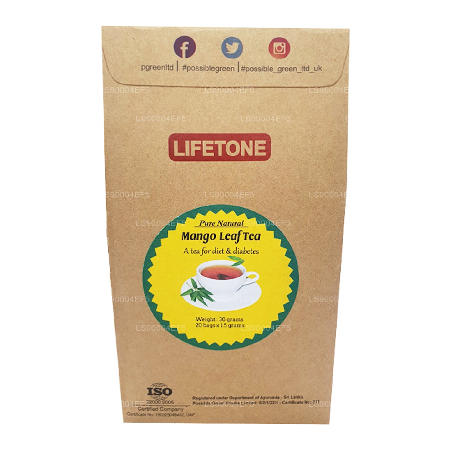 Lifetone Mango Herbata liściasta (40g)