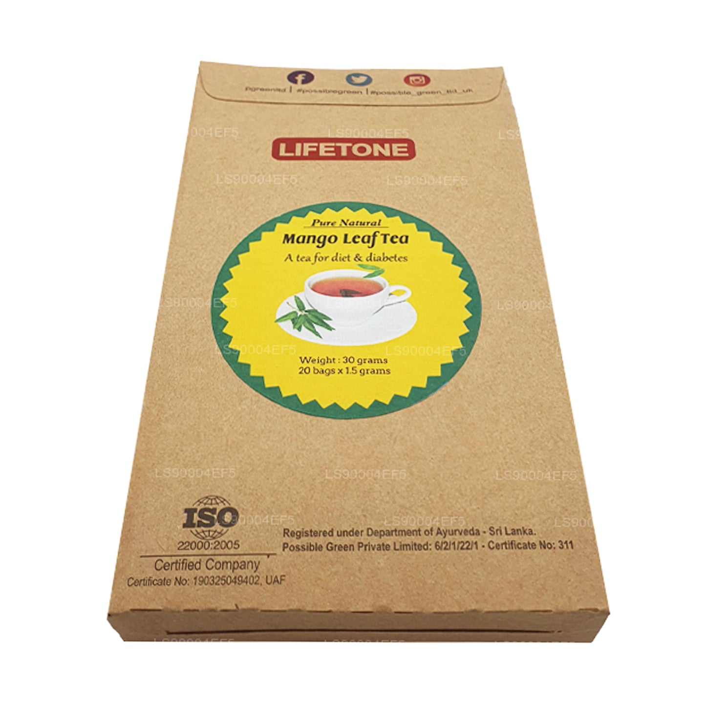 Lifetone Mango Herbata liściasta (40g)