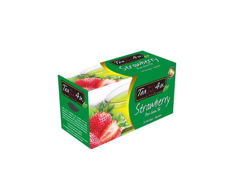 Tea4U Truskawkowa zielona herbata (50g) 25 torebek