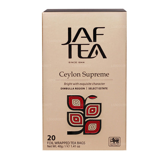 Jaf Tea Classic Gold Collection Ceylon Supreme Foliowa kopertowa torebka na herbatę (40g)