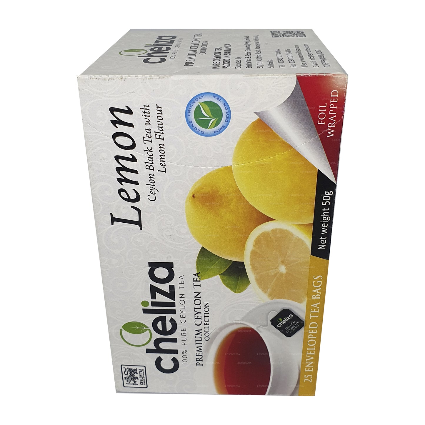 Cheliza Ceylon Black Tea with Lemon Flavour (50g) 25 Tea Bags