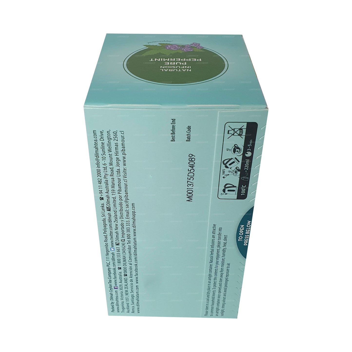 Dilmah Natural Infusion Czysta mięta pieprzowa (30g) 20 torebek herbaty