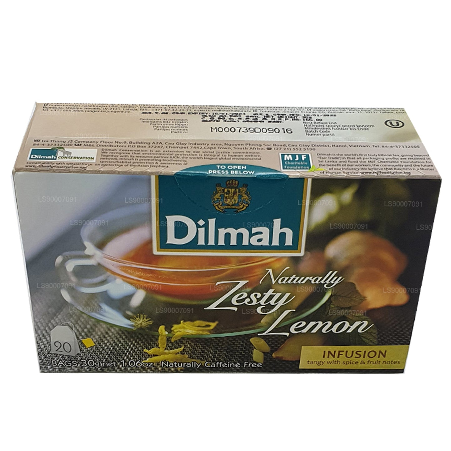 Dilmah Naturalnie Zesty Cytryna (30g) 20 torebek herbaty