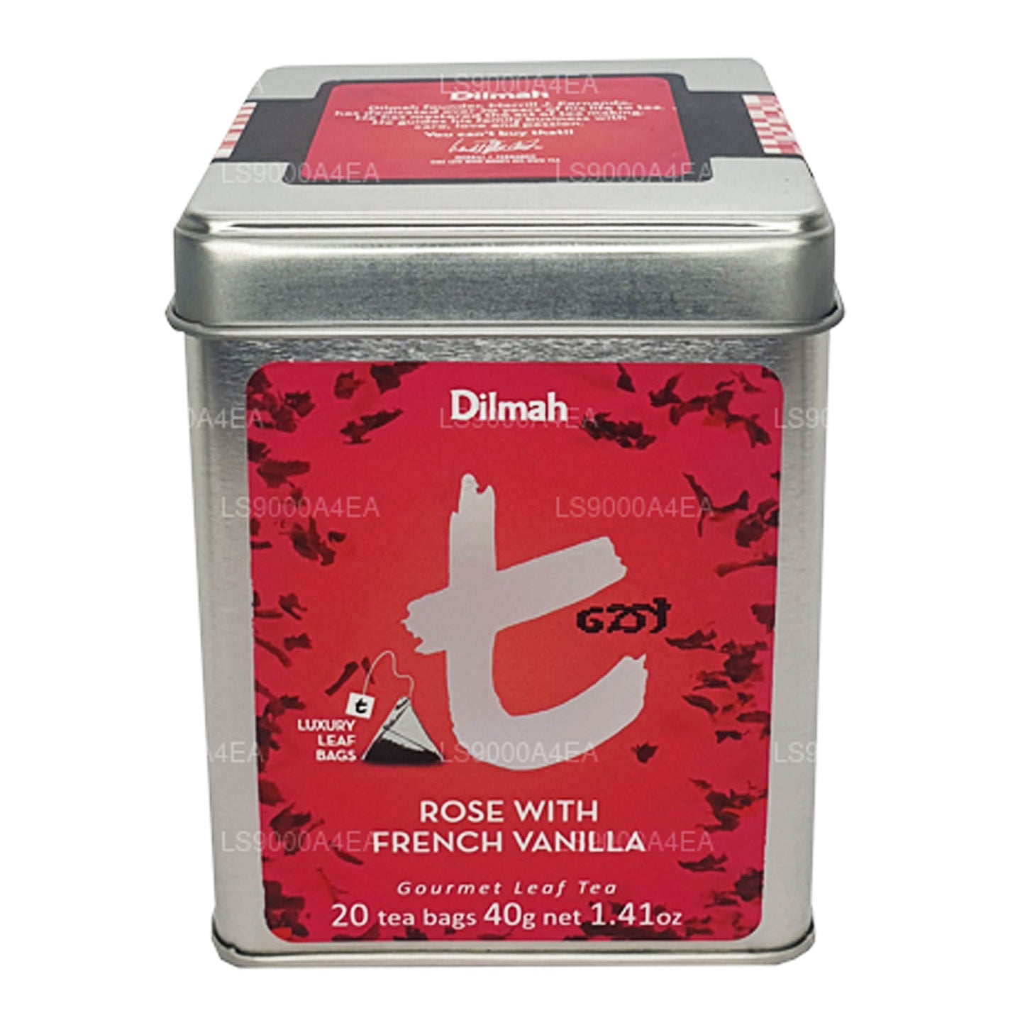 Dilmah T-series Rose z francuską wanilią 20 torebek herbaty Herbata liściasta (40g)