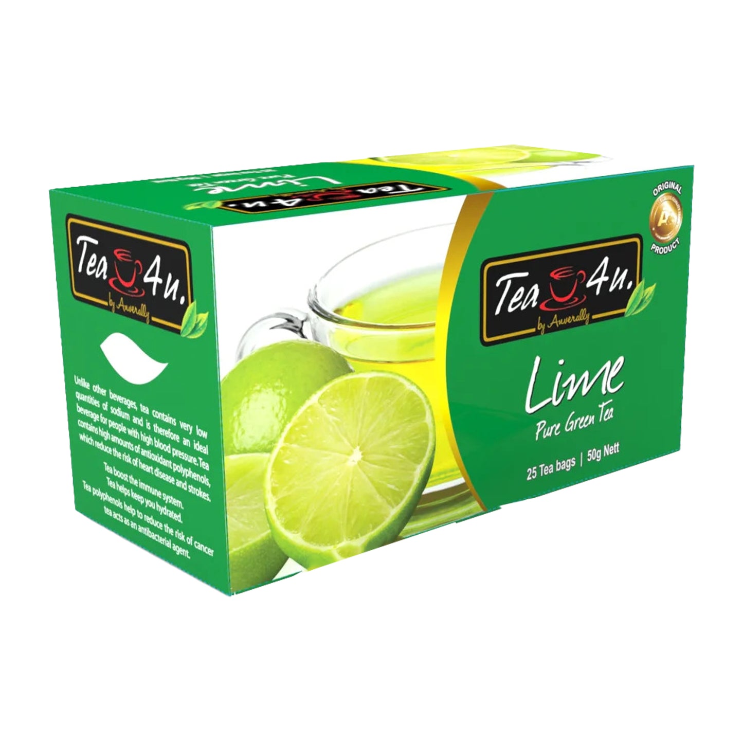 Tea4U Limonkowa zielona herbata (50g) 25 torebek