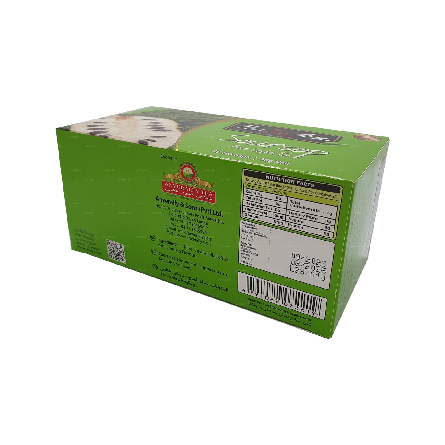 Tea4U Czarna Herbata z Soursop (50g) 25 torebek herbaty