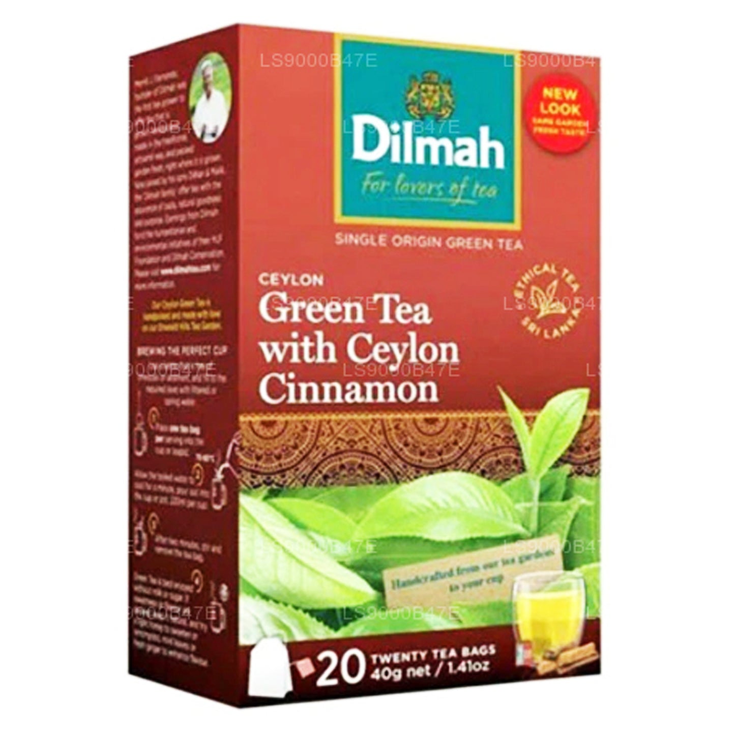 Dilmah Ceylon Zielona Herbata z Cynamonem Cejlońskim (40g) 20 torebek
