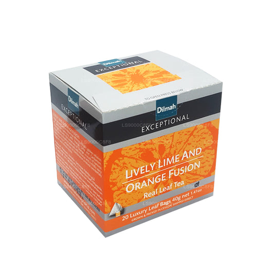 Dilmah Exceptional Lively Lively Lime and Orange Fusion Prawdziwa herbata liściasta (40g) 20 torebek