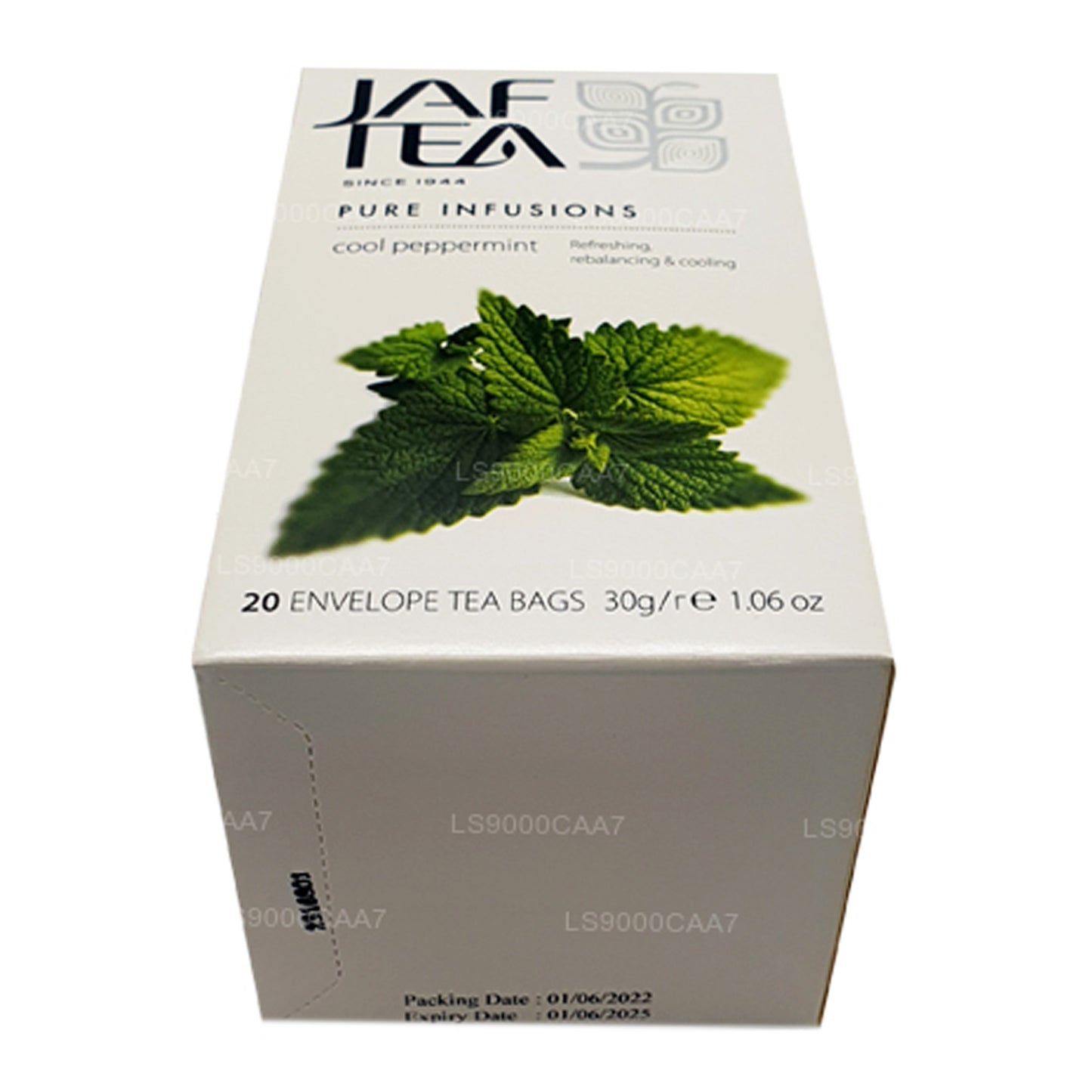 Jaf Tea Pure Infusions Collection Cool Peppermint Folia kopertowa Torebki na herbatę (30g)