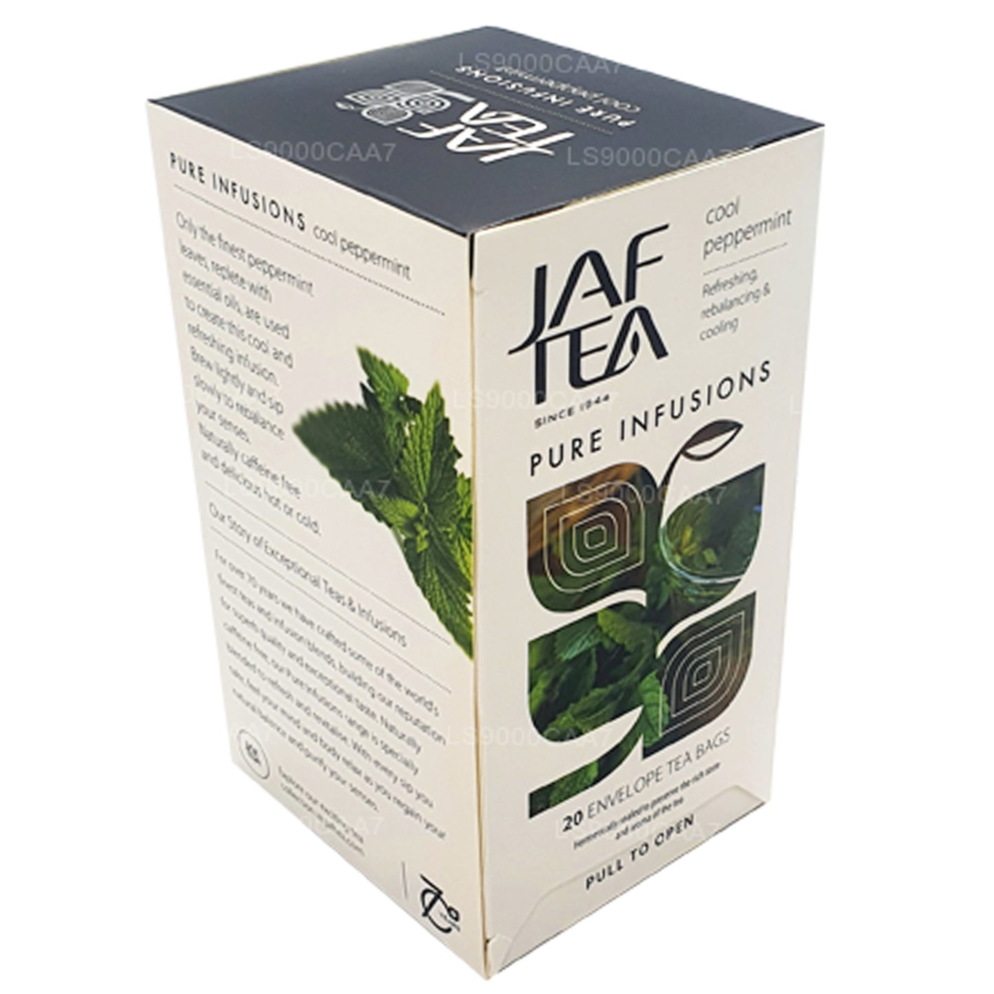 Jaf Tea Pure Infusions Collection Cool Peppermint Folia kopertowa Torebki na herbatę (30g)