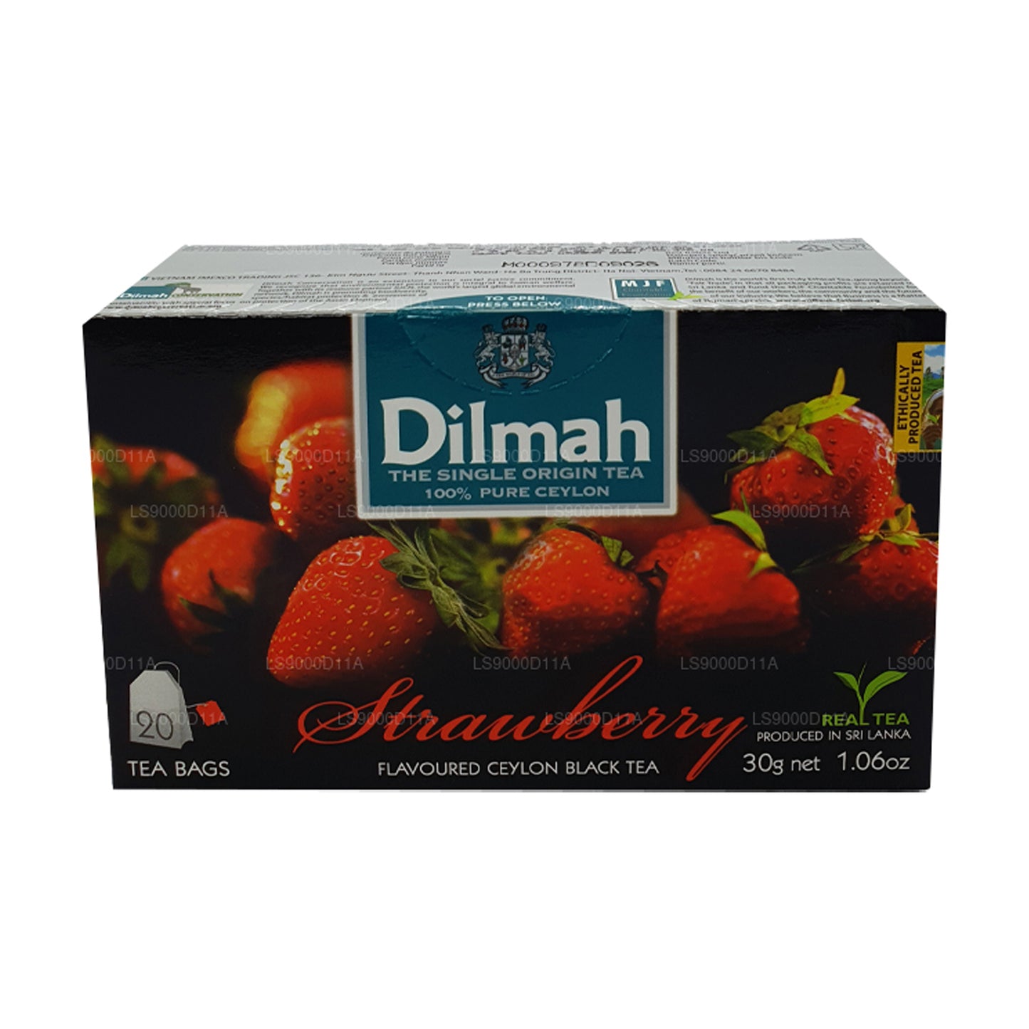 Dilmah Ceylon Herbata czarna o smaku truskawkowym (30g) 20 torebek