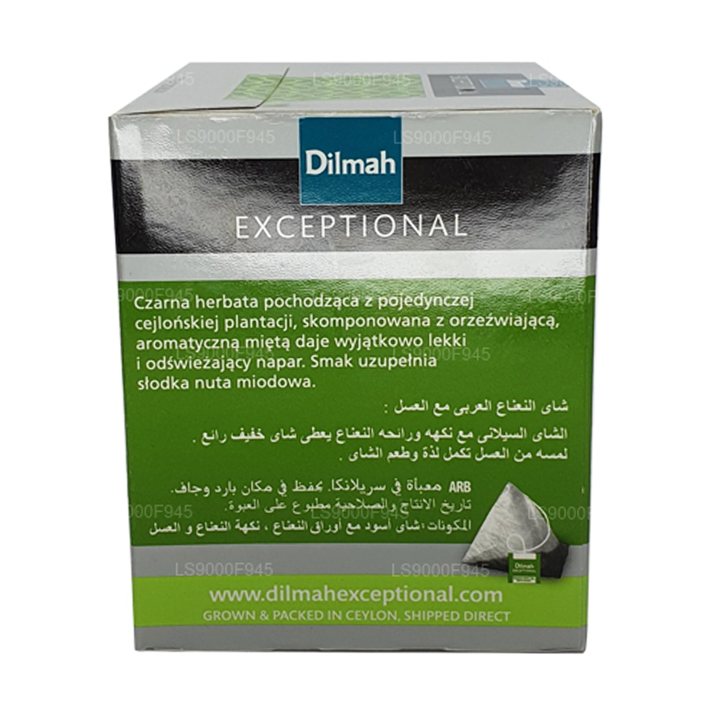 Dilmah Wyjątkowy Liść z Miętą Arabską i Miodem (20 torebek herbaty)