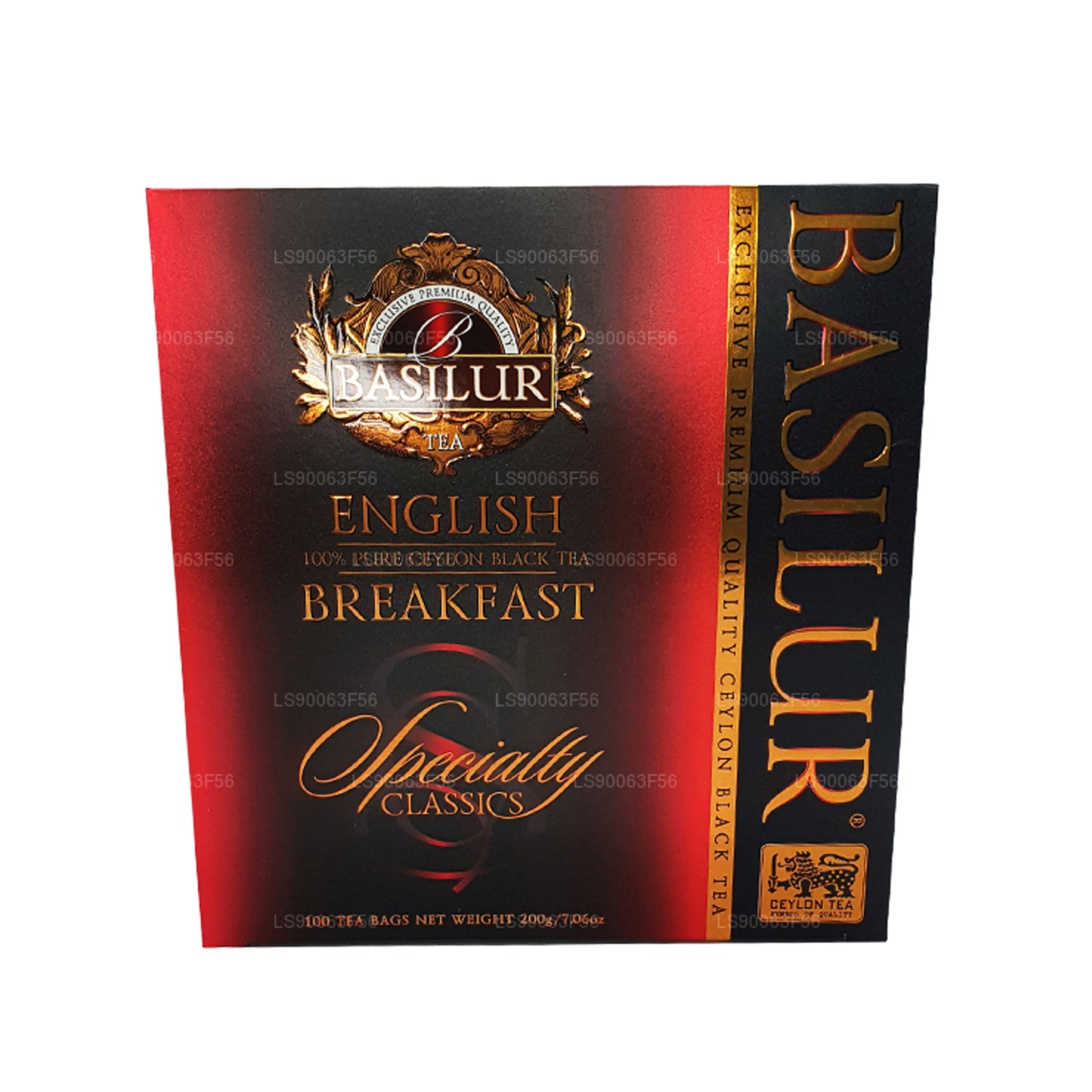 Basilur English Breakfast Pure Ceylon Black Tea (200g) 100 torebek herbaty