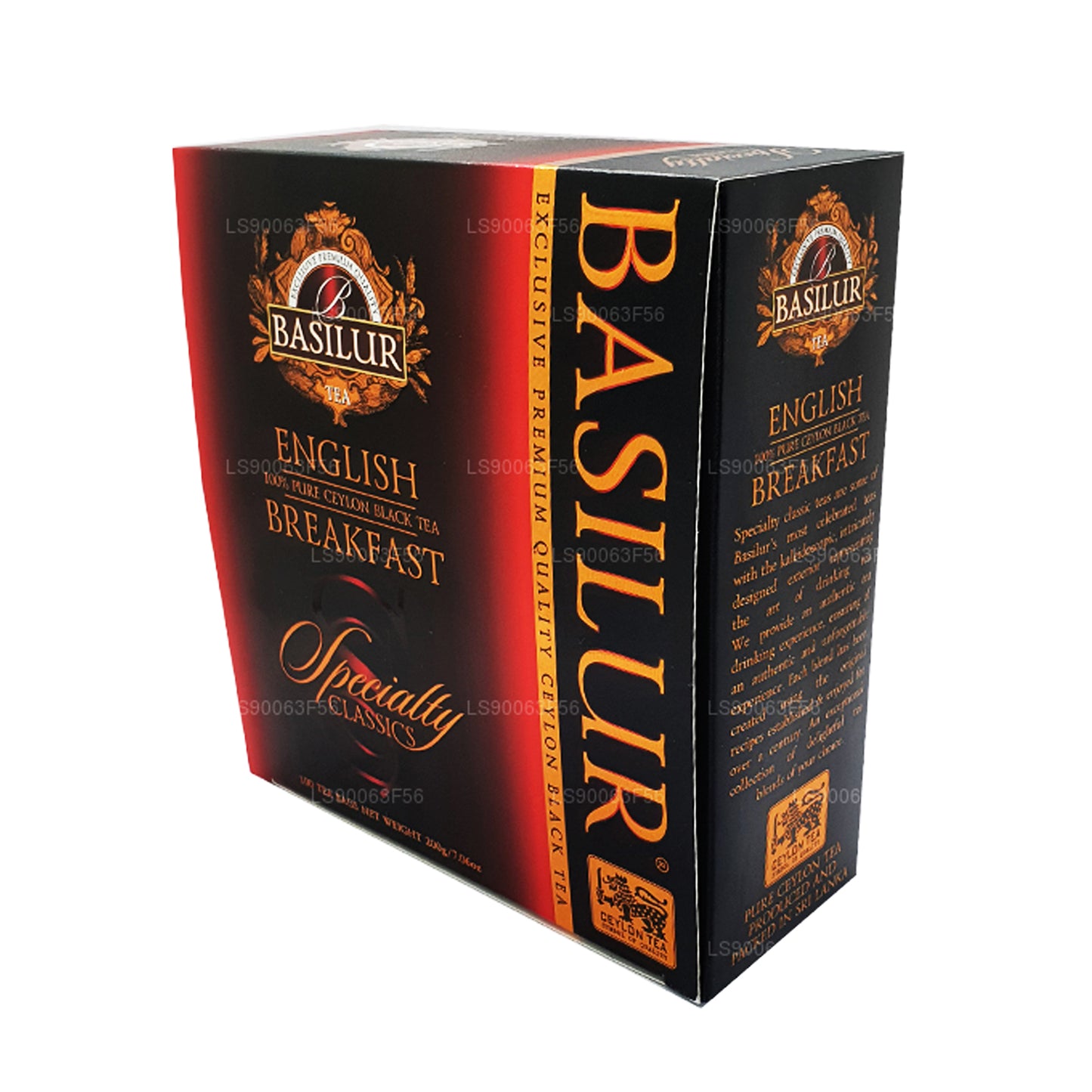 Basilur English Breakfast Pure Ceylon Black Tea (200g) 100 torebek herbaty