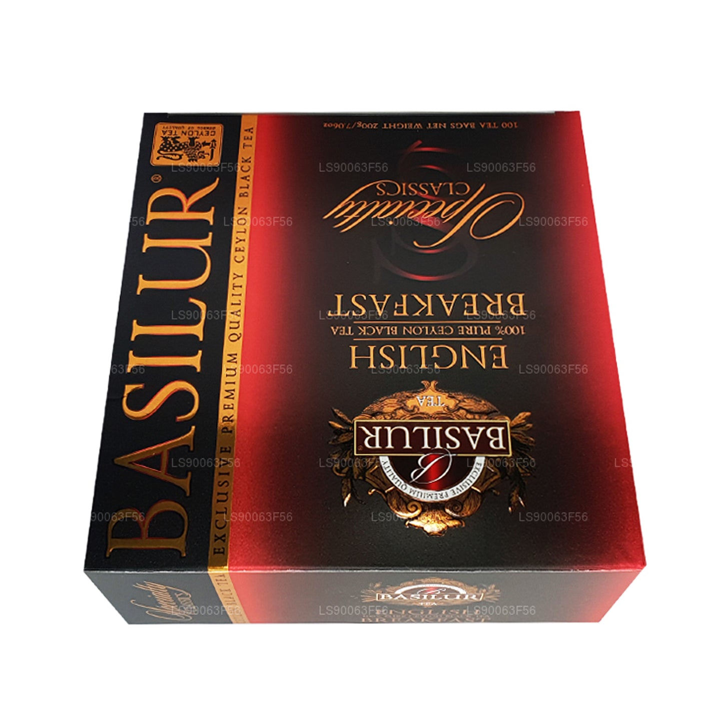 Basilur English Breakfast Pure Ceylon Black Tea (200g) 100 torebek herbaty