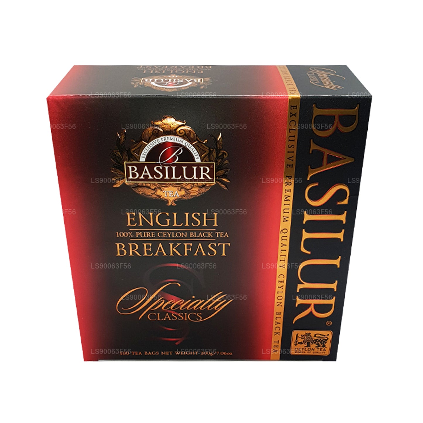 Basilur English Breakfast Pure Ceylon Black Tea (200g) 100 torebek herbaty