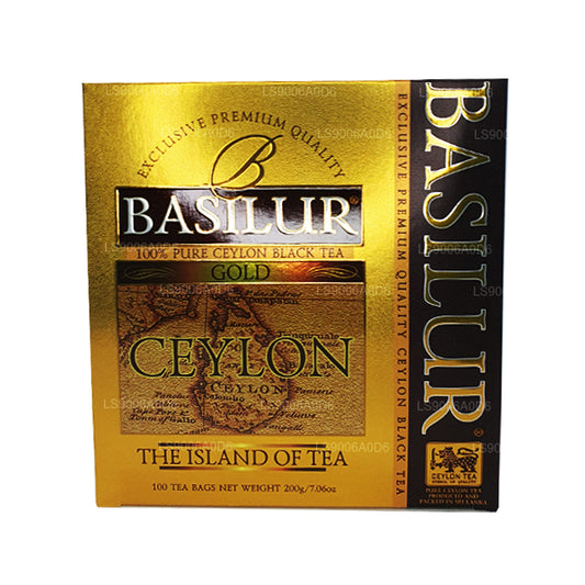 Basilur Island of Gold Exclusive Premium Quality Ceylon Czarna herbata (200g) 100 torebek