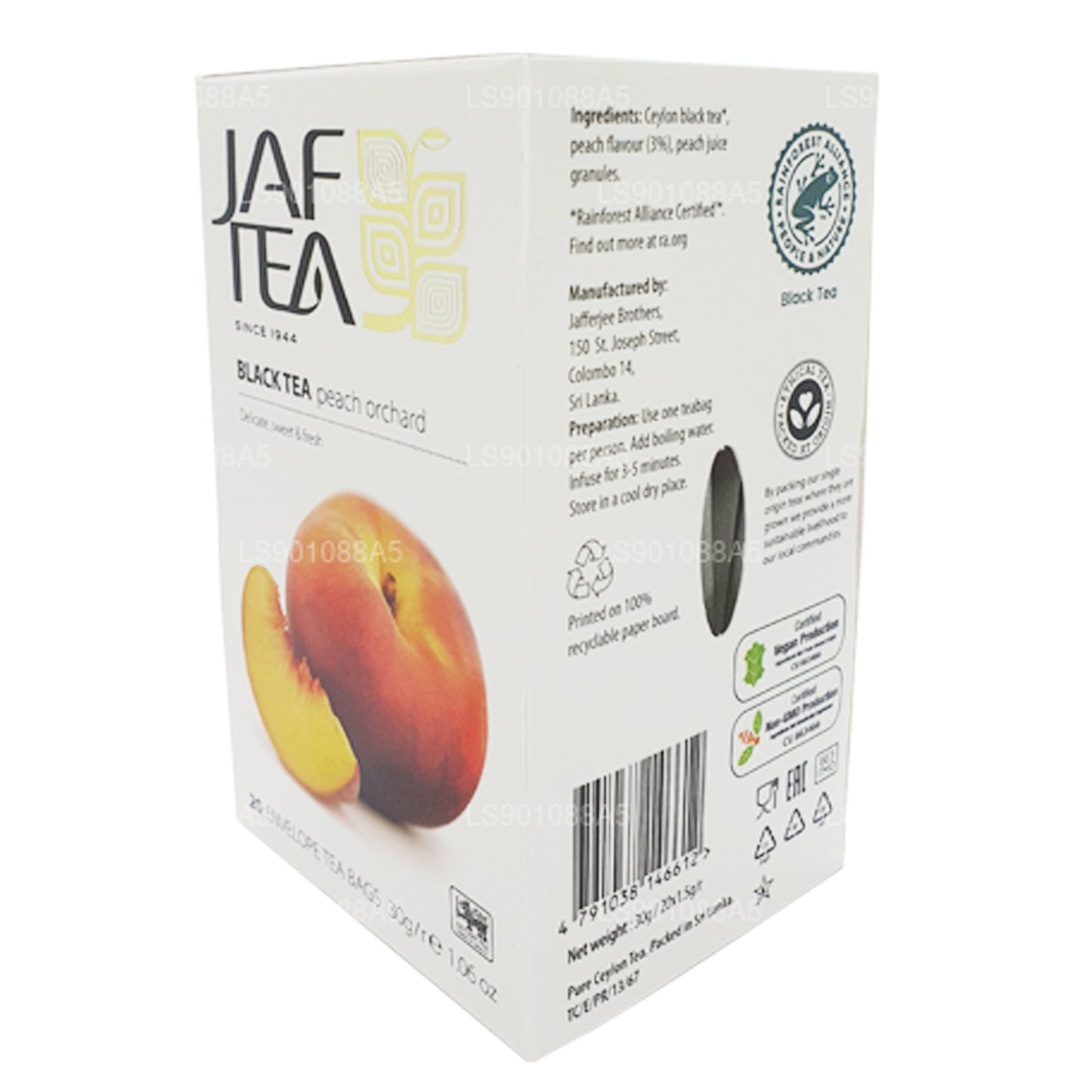 Jaf Tea Pure Fruits Kolekcja Czarna herbata Brzoskwinia Sad (30g) 20 torebek