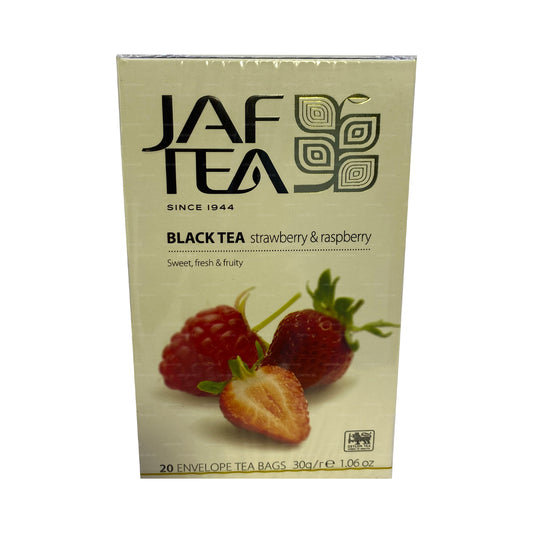 Jaf Tea Pure Fruits Kolekcja Czarna Herbata Truskawka i Malina (30g) 20 torebek