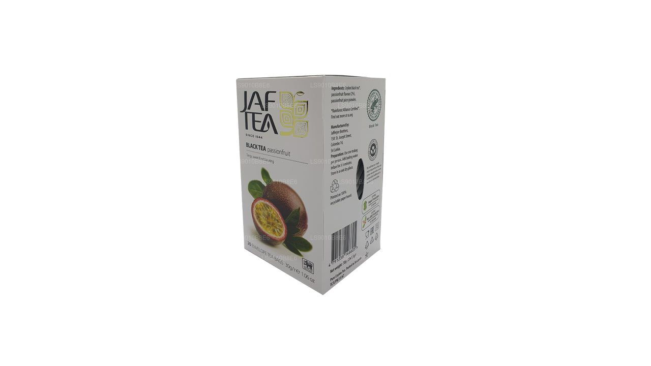 Jaf Tea Pure Fruits Kolekcja Czarna Herbata Foliowa Marakuja Koperta Torebki Herbata (30g)