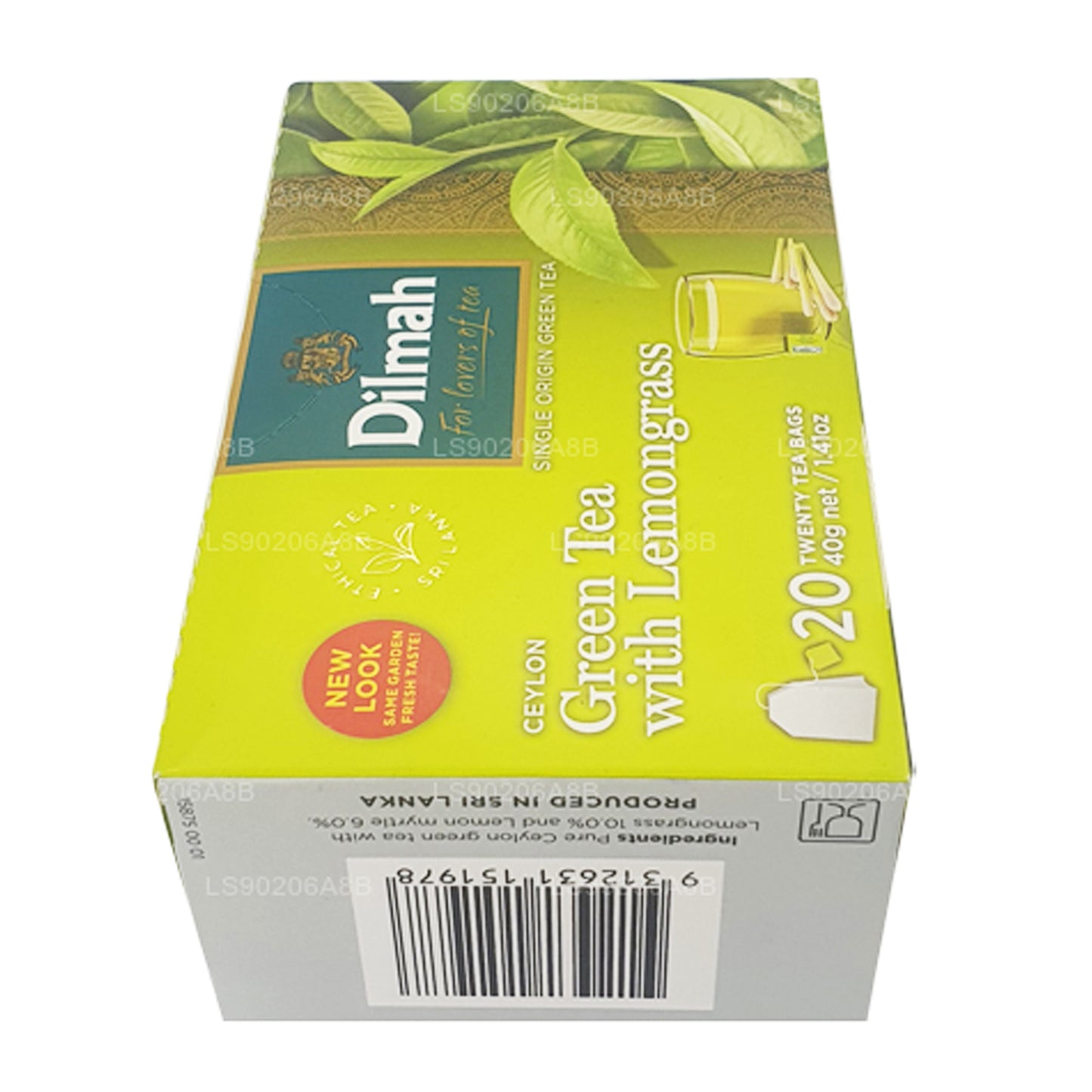 Dilmah Czysta Ceylon Zielona Herbata z Trawą Lemongrass Herbata (40g) 20 torebek