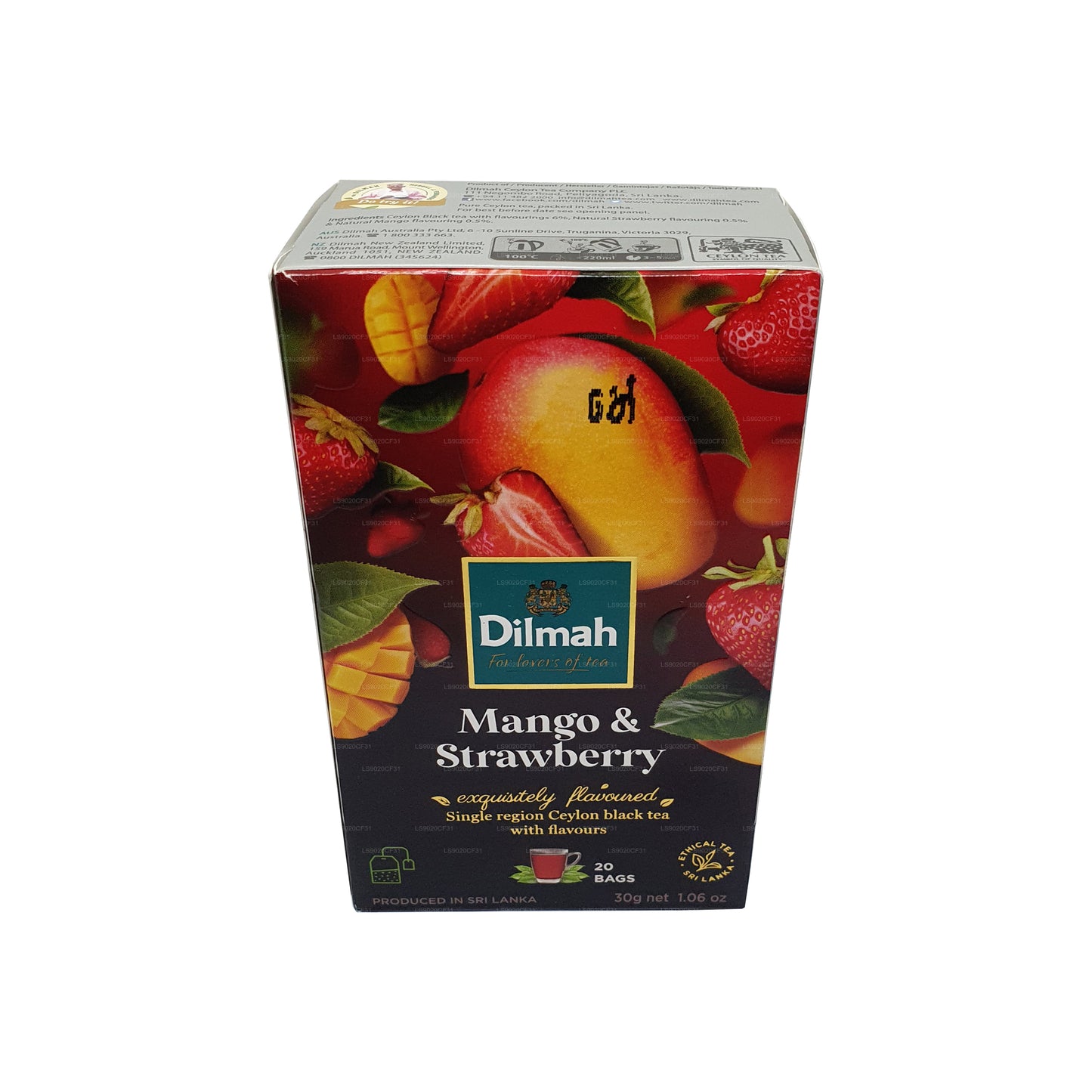 Dilmah Herbata o smaku mango i truskawek (30g) 20 torebek