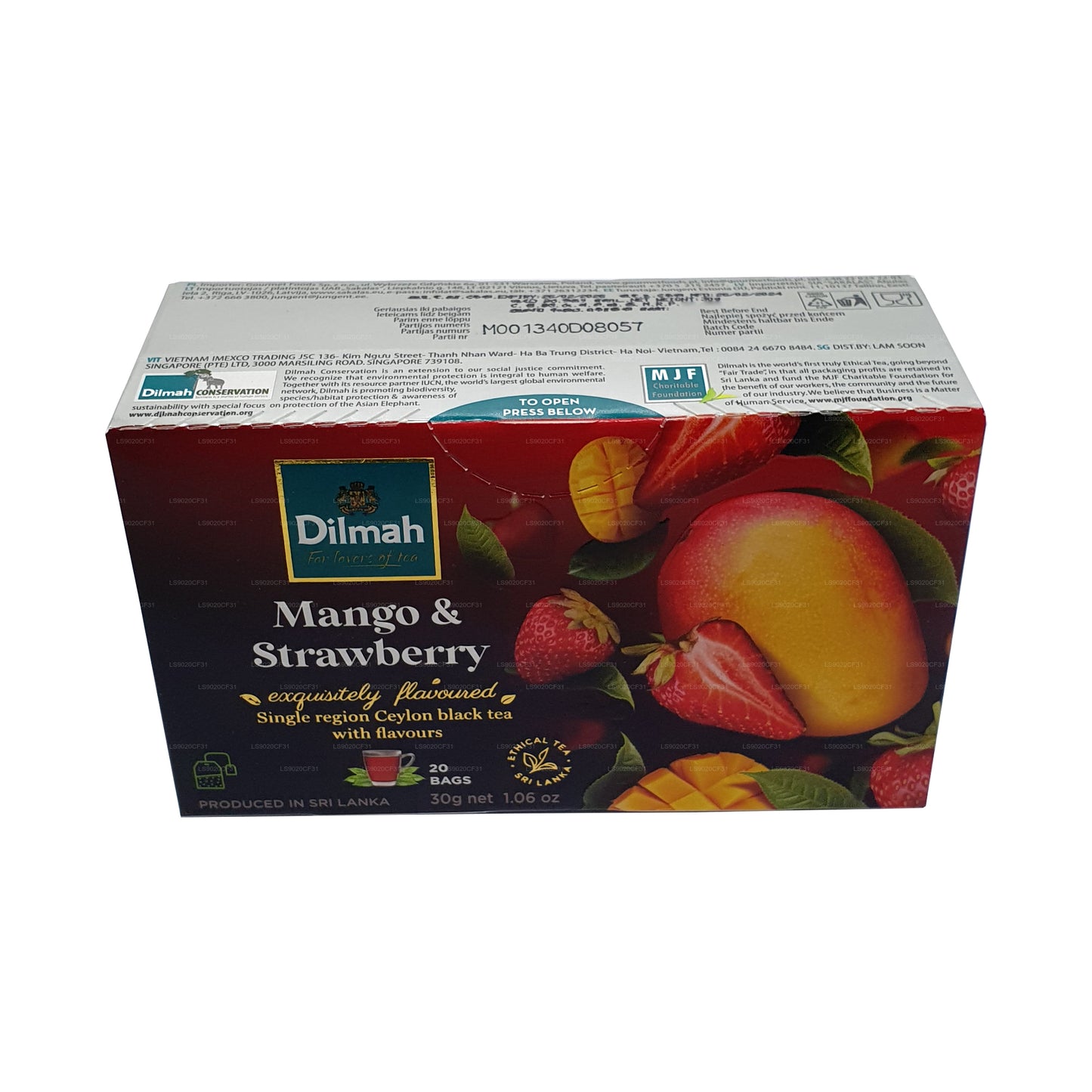 Dilmah Herbata o smaku mango i truskawek (30g) 20 torebek