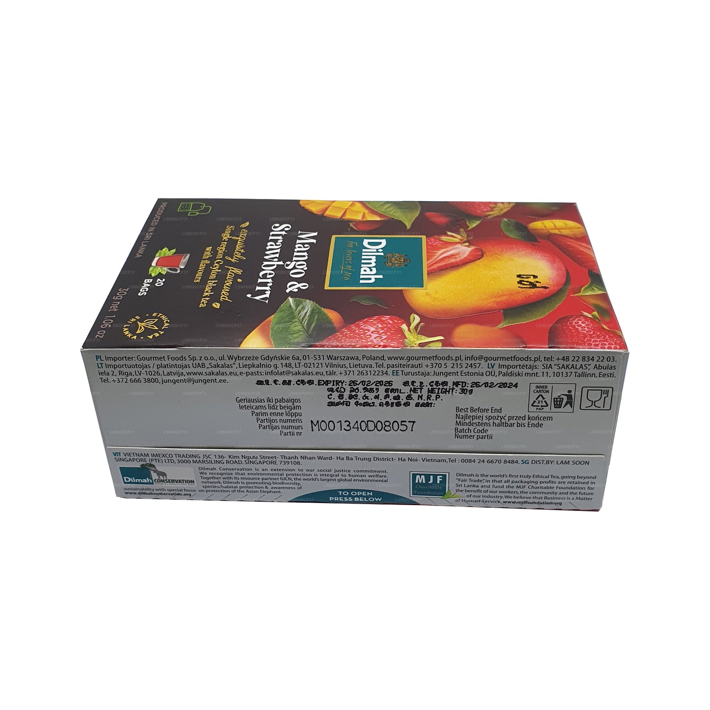 Dilmah Herbata o smaku mango i truskawek (30g) 20 torebek