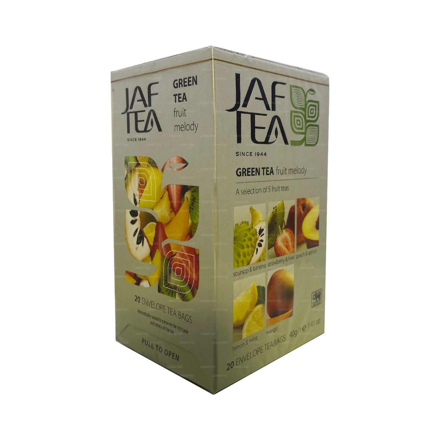 Jaf Tea Pure Green Kolekcja Zielona Herbata Owocowa Melodia (40g) 20 torebek herbaty