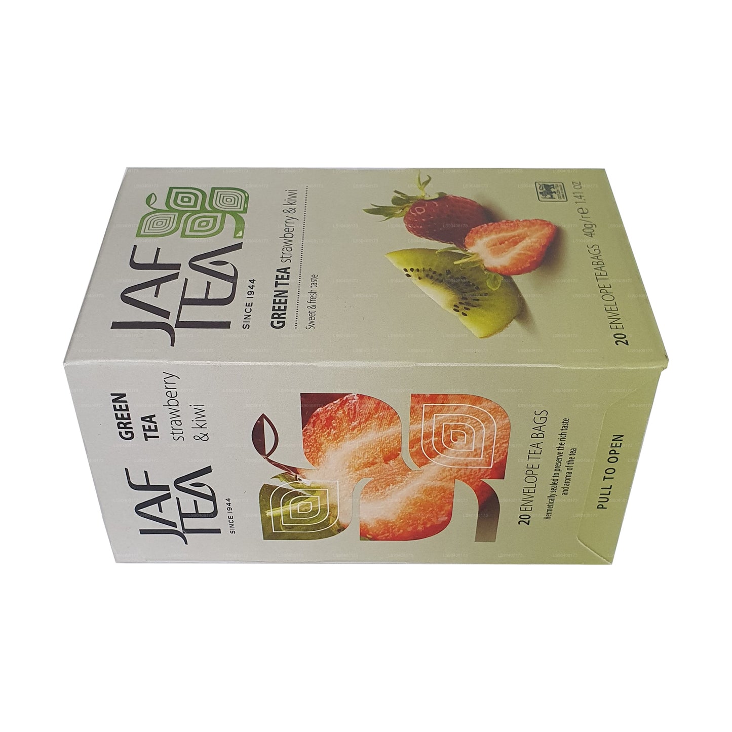 Jaf Tea Pure Green Collection Zielona herbata Truskawka i Kiwi (40g) 20 torebek herbaty