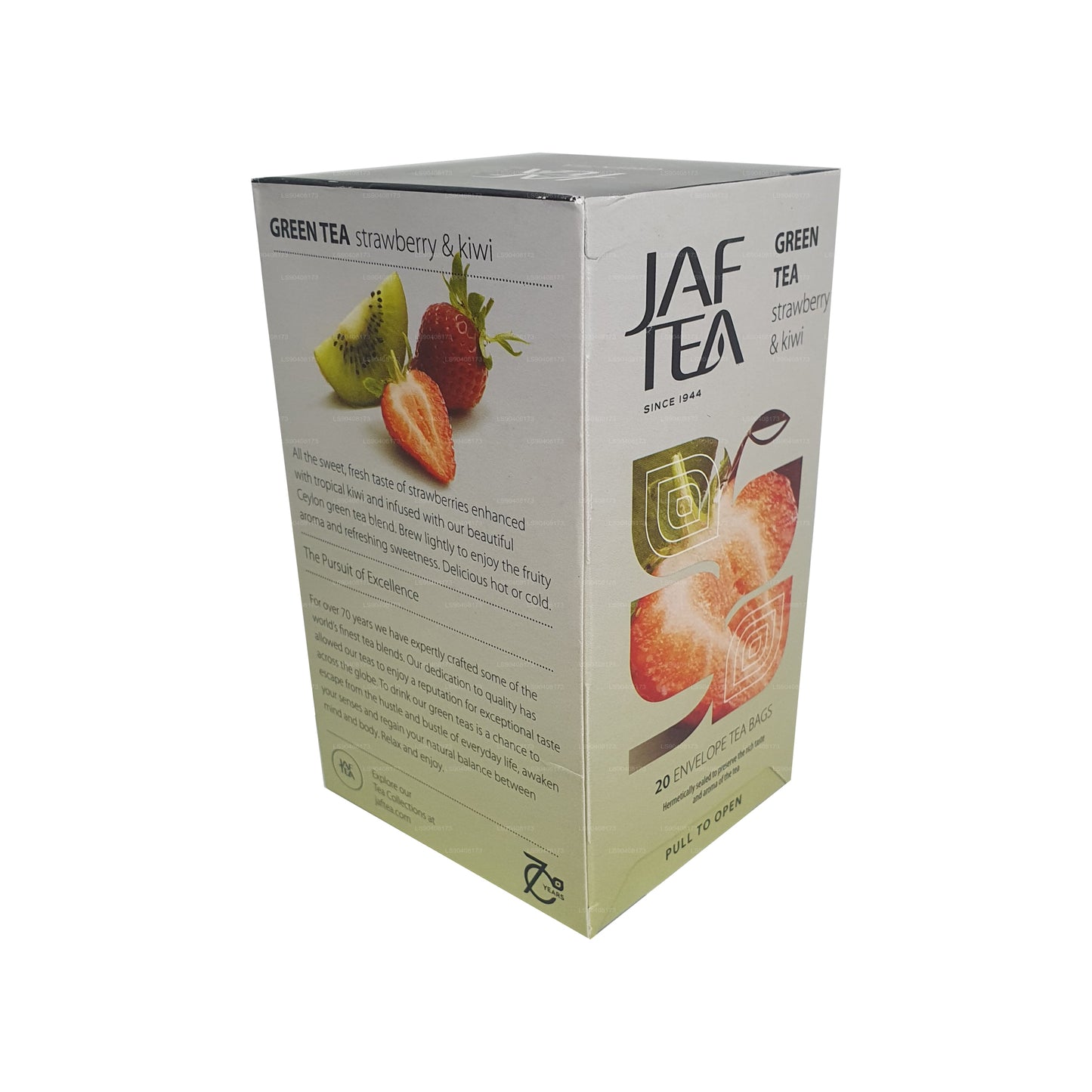 Jaf Tea Pure Green Collection Zielona herbata Truskawka i Kiwi (40g) 20 torebek herbaty