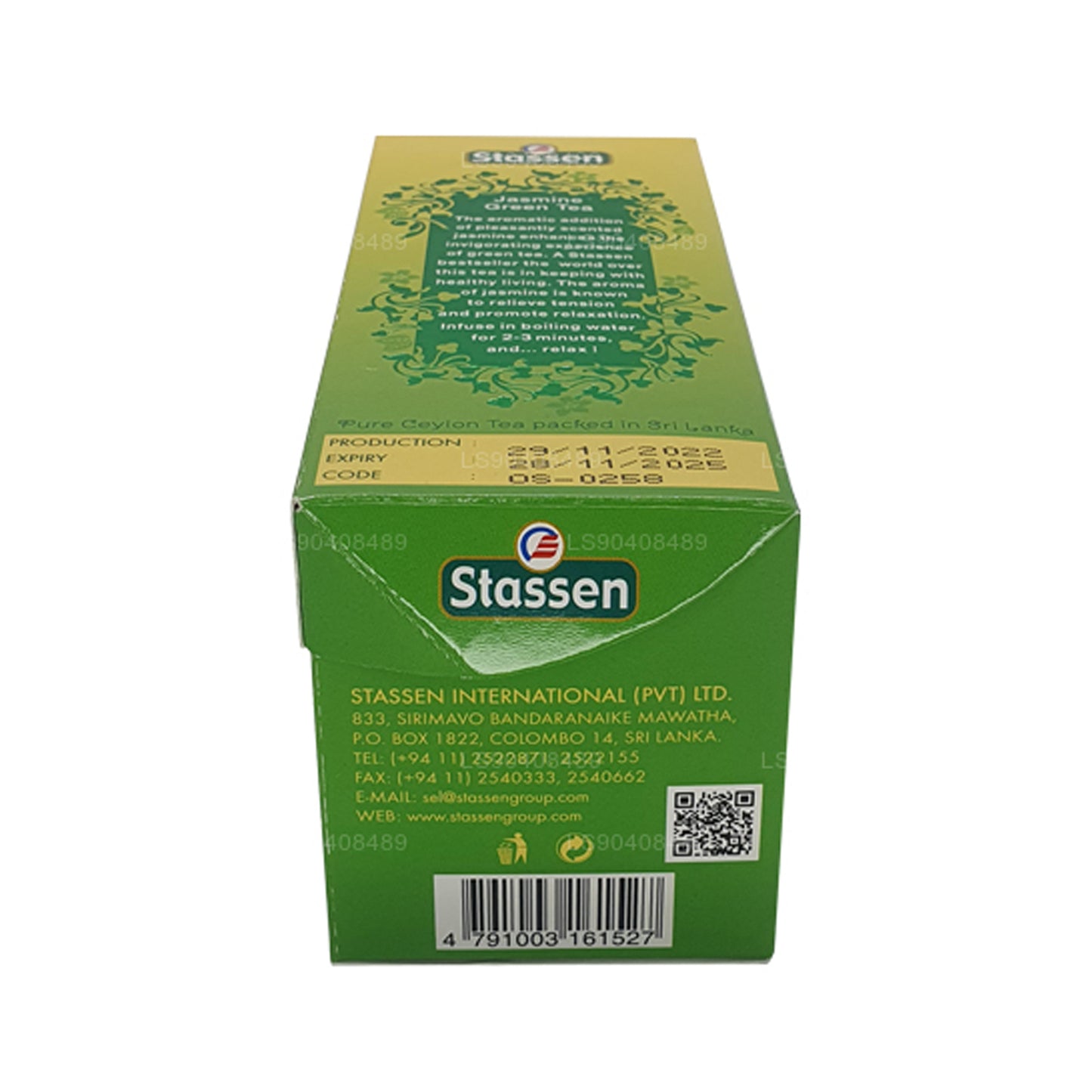 Stassen Jasmine Zielona Herbata (37.5g) 25 torebek