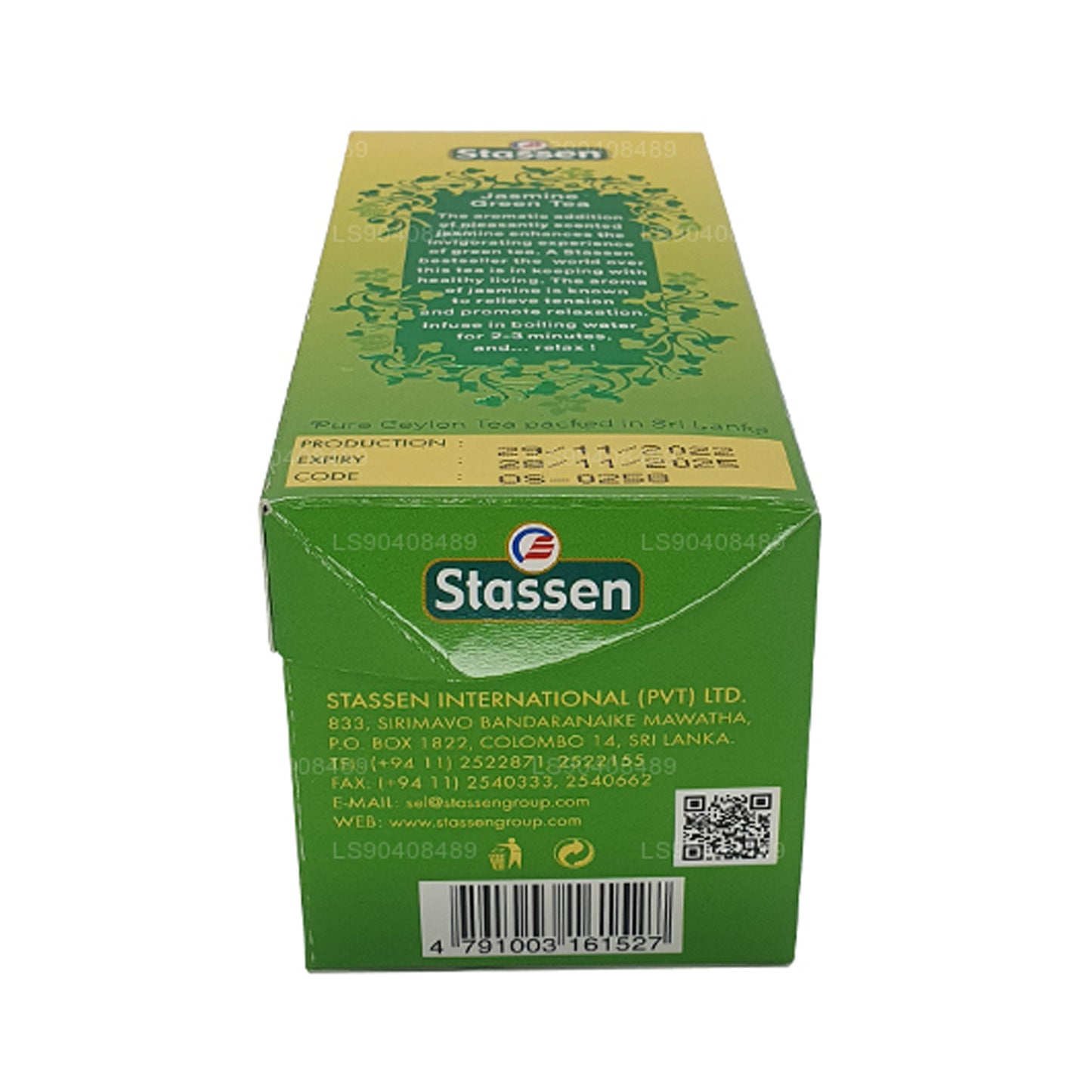 Stassen Jasmine Zielona Herbata (37.5g) 25 torebek